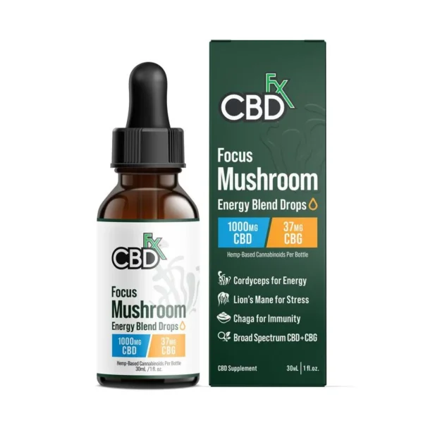 Focus Mushroom + CBD Drops: CBG Energy Blend