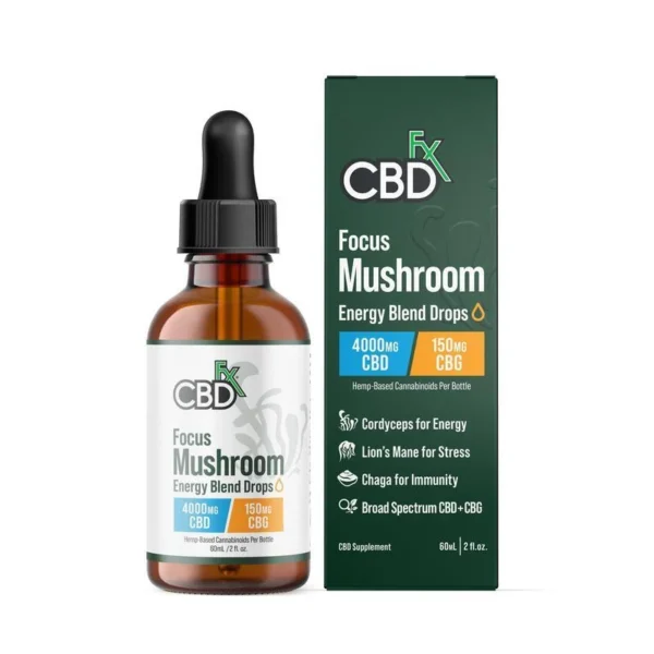 Focus Mushroom + CBD Drops: CBG Energy Blend